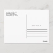 Rustige zonnebloempauzen - schotel briefkaart (Achterkant)