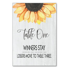 Rustige zonnebloempel Eén Bunco Kaart