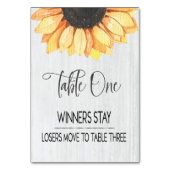 Rustige zonnebloempel Eén Bunco Kaart (Achterkant)