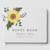 Rustige zonnebloempels gastenboek (Voorkant)