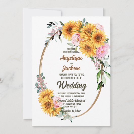 Rustige zonnebloempels kaart (Voorkant)