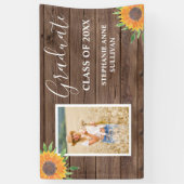 Rustige zonnebloempitten Afstuderen Spandoek (Verticaal)