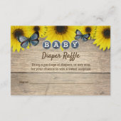 Rustige zonnebloempitten Baby shower Informatiekaartje (Voorkant)