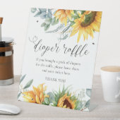 Rustige zonnebloempitten Baby shower Reclamebord Met Voetstuk (Insitu)