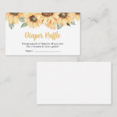 Rustige zonnebloempitten Baby shower Visitekaartje (Voorkant / Achterkant)