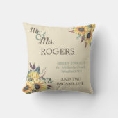 Rustige zonnebloempitten en Sierkussen van groente (Voorkant)