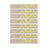 Rustige zonnebloempitten rond retouradreslabel omwikkelbaar adreslabel (Vel)