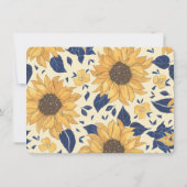 Rustige zonnebloempitten, speciaal ontworpen bakke notitiekaartje (Achterkant)