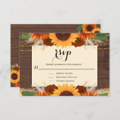 Rustige zonnebloempitten Terracotta Wedding RSVP K (Voorkant / Achterkant)