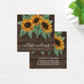 Rustige zonnebloempitten voor Waterverf van hout Vierkante Visitekaartjes (Bureau)