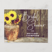 Rustige zonnebloempitten Vrijgezellenfeest Uitnodiging Briefkaart (Voorkant)