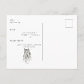 Rustige zonnebloempitten Vrijgezellenfeest Uitnodiging Briefkaart (Achterkant)