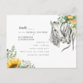 Rustige zonnebloempitten Vrijgezellenfeest Uitnodiging Briefkaart (Voorkant)