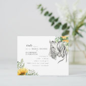 Rustige zonnebloempitten Vrijgezellenfeest Uitnodiging Briefkaart (Staand voorkant)