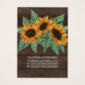 Rustige zonnebloempitten Waterverf Visitekaartje (Achterkant)