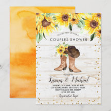 Rustige zonnebloempjes Koppels — Uitnodiging