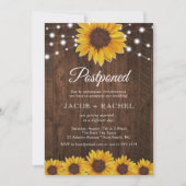 Rustige zonnebloempjes Uitgestelde datum bruiloft Kaart (Voorkant)