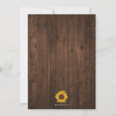 Rustige zonnebloempjes Uitgestelde datum bruiloft Kaart (Achterkant)