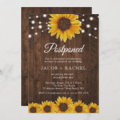 Rustige zonnebloempjes Uitgestelde datum bruiloft Kaart (Voorkant / Achterkant)