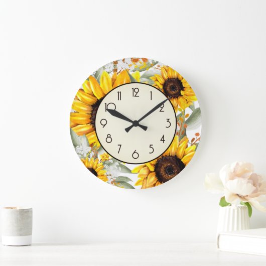 Rustige zonnebloempjes voor grote klok (Huis)