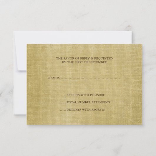 Rustige zonnebloempjes Weddenschap RSVP-reactiekaa RSVP Kaartje (Achterkant)