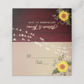 Rustige zonnebloemplaatskaart plaatskaartje (Buitenkant ongevouwen)