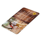 Rustige zonnebloempotfoto Wedding-uitnodiging Magneet (Linkerzijde)