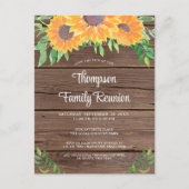 Rustige zonnebloempreünie uitnodiging briefkaart (Voorkant)