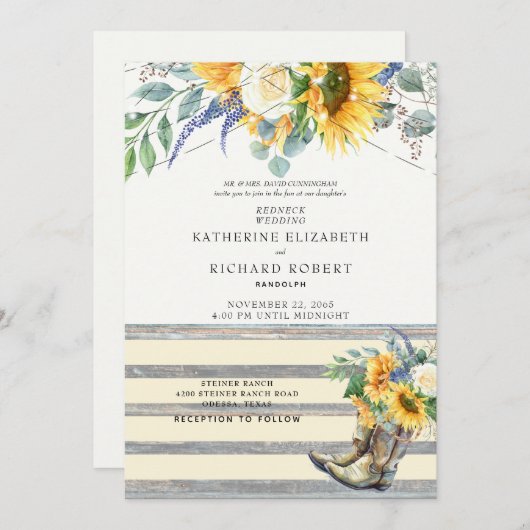 Rustige zonnebloemprots en lantaarns kaart (Voorkant / Achterkant)