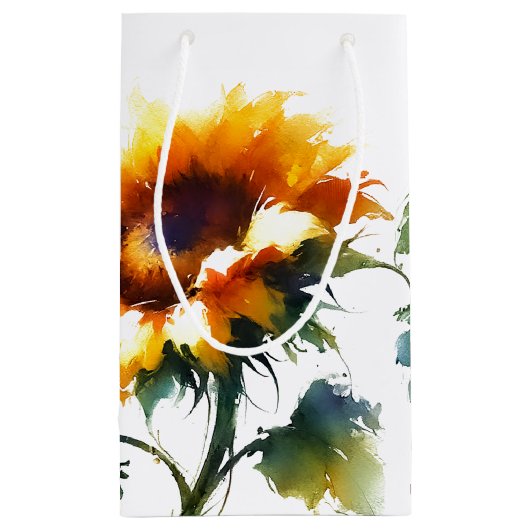 Rustige Zonnebloemzak Klein Cadeauzakje (Achterkant)