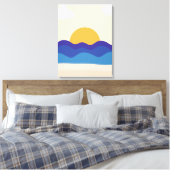 rustige zonsondergang canvas afdruk (Insitu (Slaapkamer))