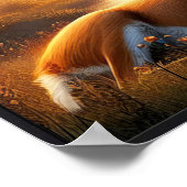 Rustige zonsondergang in de Bossen met optioneel L Poster (Hoek)