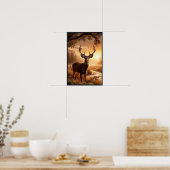 Rustige zonsondergang in de Bossen met optioneel L Poster (Keuken)