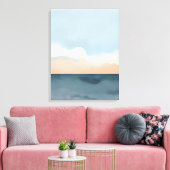 Rustige zonsondergang over de bergen canvas afdruk (Insitu (Woonkamer))