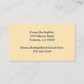 rustige zonsondergang visitekaartje (Achterkant)