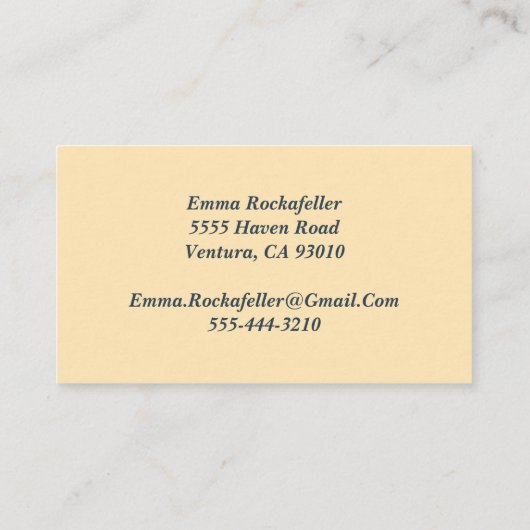 rustige zonsondergang visitekaartje (Achterkant)