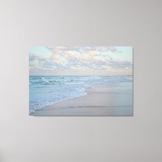 Rustige zonsopgang reflectie Abstracte kustkunst Canvas Afdruk (Voorkant)