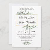 Rustige Zuidelijke Katoen Boll Botanical Wedding Kaart (Voorkant)