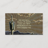 Rustige Zuidwestelijke woestijncactus Visitekaartje (Achterkant)