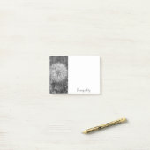 Rustige zwart-wit Puff Post-It-notities Post-it® Notes (Op bureau)