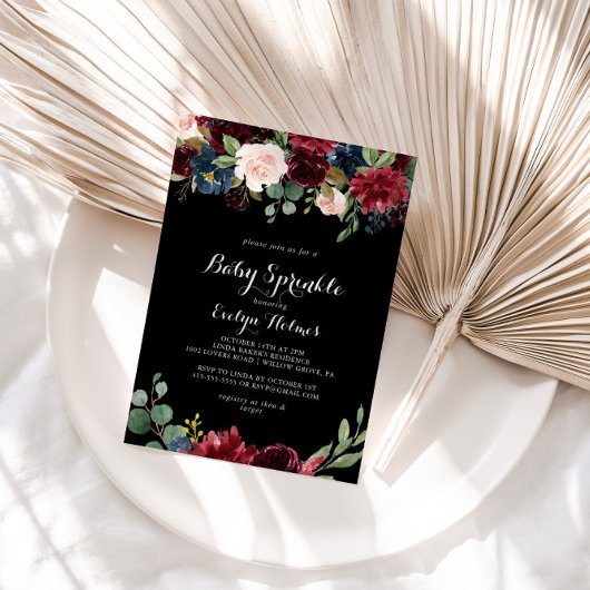 Rustige zwarte botanische Baby sprinkhaan Kaart