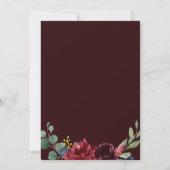 Rustige zwarte botanische bridesmaids Brunch Showe Kaart (Achterkant)