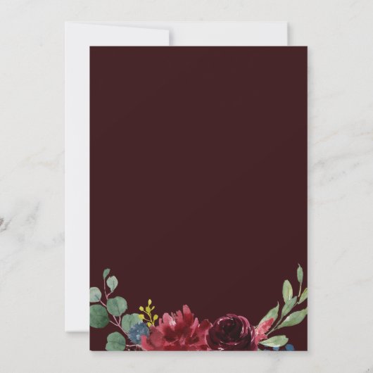 Rustige zwarte botanische bridesmaids Brunch Showe Kaart (Achterkant)