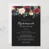 Rustige zwarte bridesmaids Luncheon Shower Kaart (Voorkant)