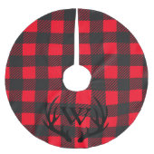 Rustige zwarte droger Antlers & Buffalo Check Pset Kerstboom Rok (Voorkant)