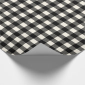 Rustige zwarte en gebroken witte buffelstaart cadeaupapier (Hoek)