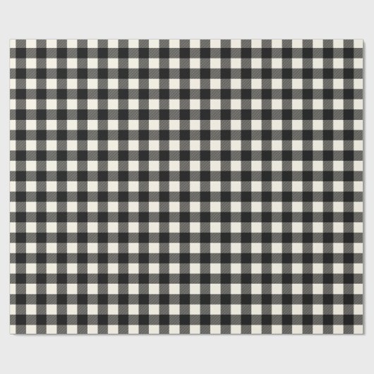 Rustige zwarte en gebroken witte buffelstaart cadeaupapier (Vlak)