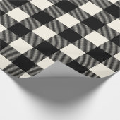 Rustige zwarte en gebroken witte buffelstaart cadeaupapier (Hoek)