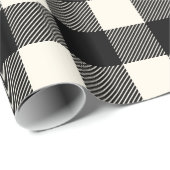 Rustige zwarte en gebroken witte buffelstaart cadeaupapier (Rol Hoek)