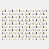 Rustige zwarte en goudkerstrenkreeft Evergreens Inpakpapier Vel (Voorkant 2)